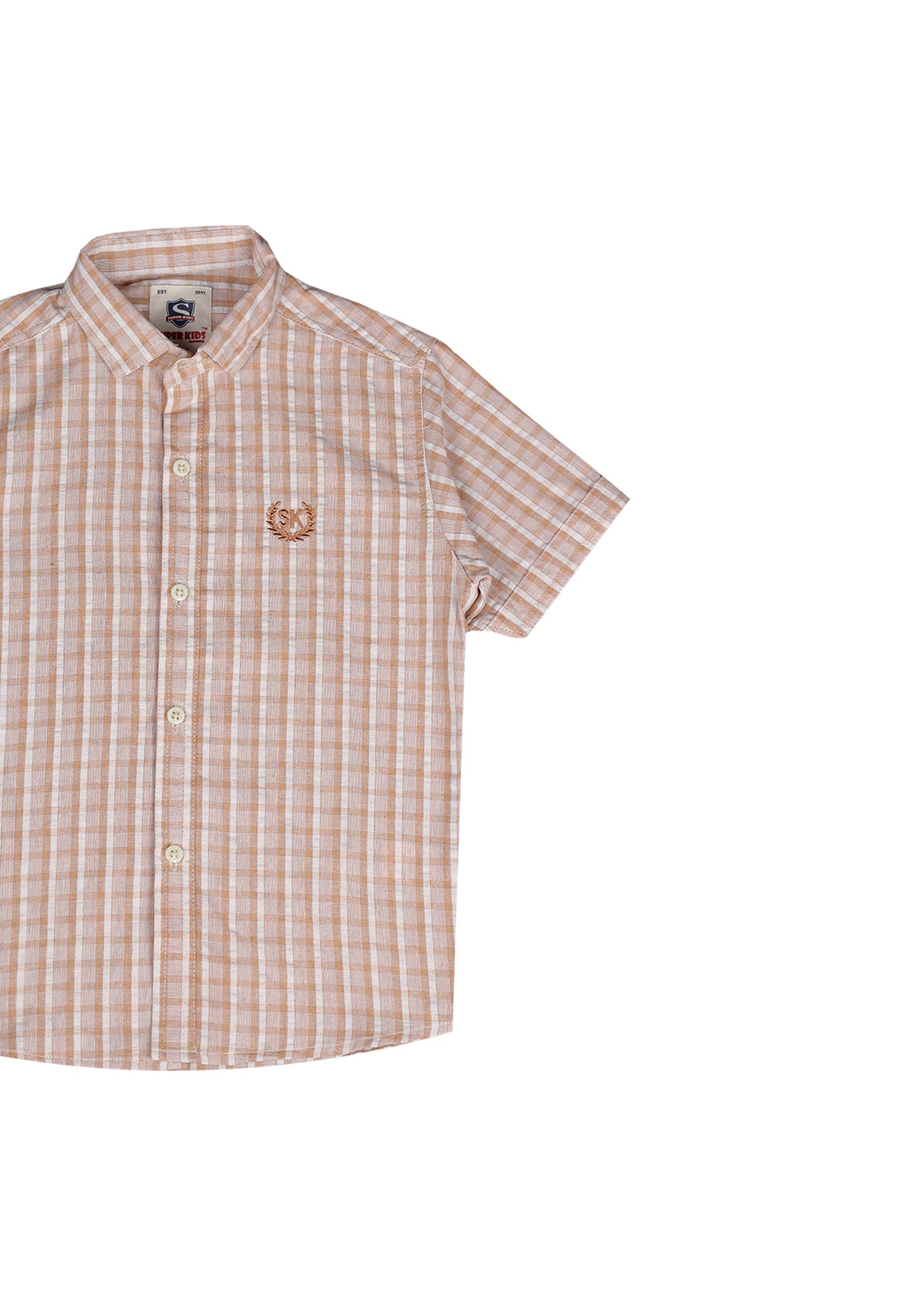 Skin Stripped Linning Short Sleeve Shirt