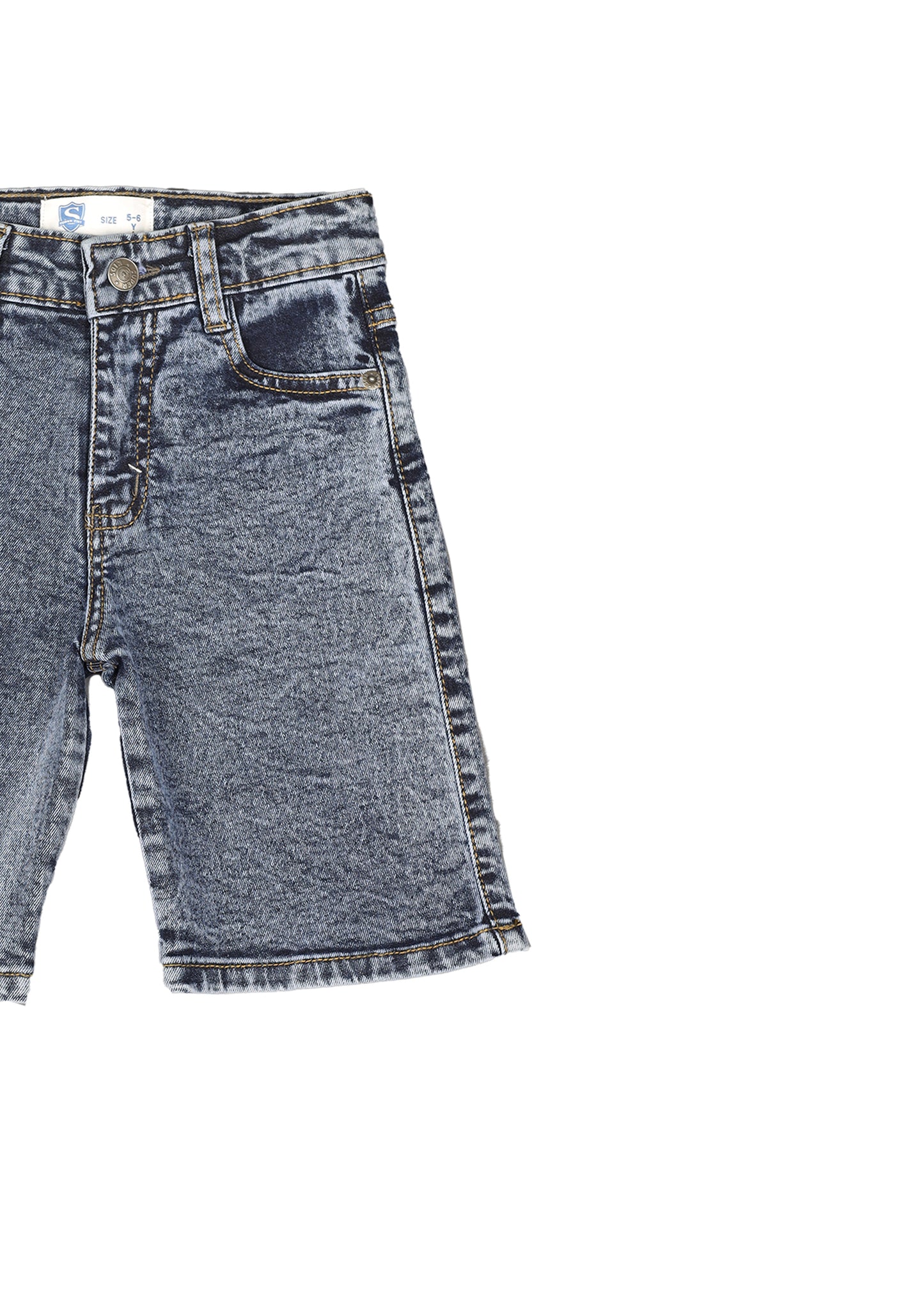 Faded Five Pocket Denim Short