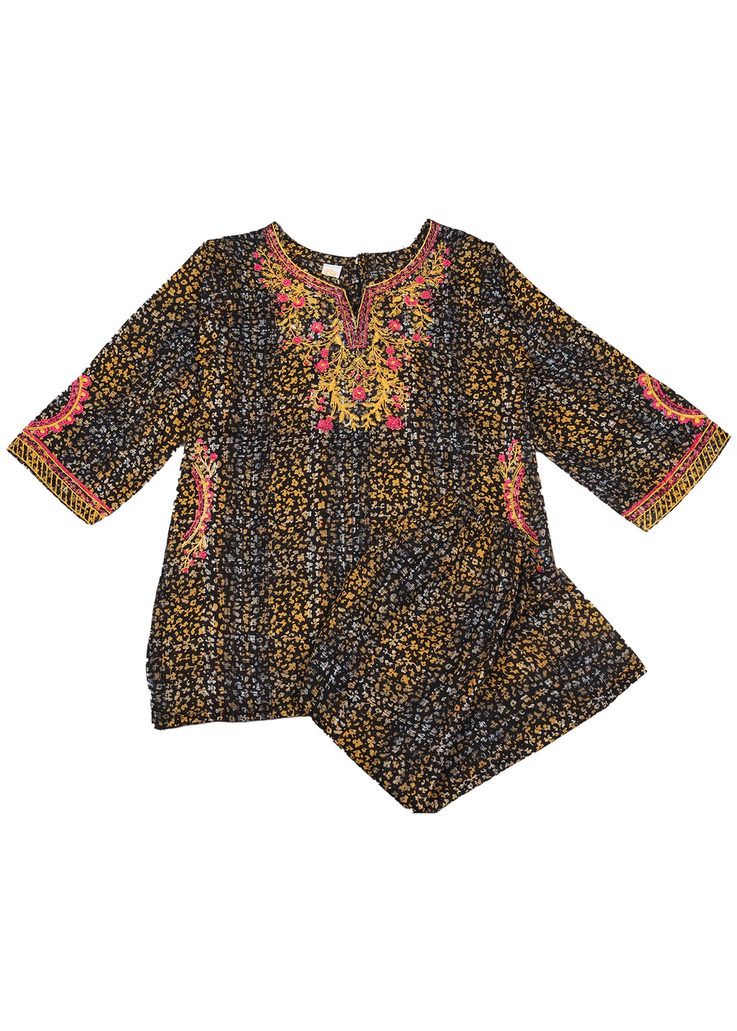 Embroidered Kurti With Trouser