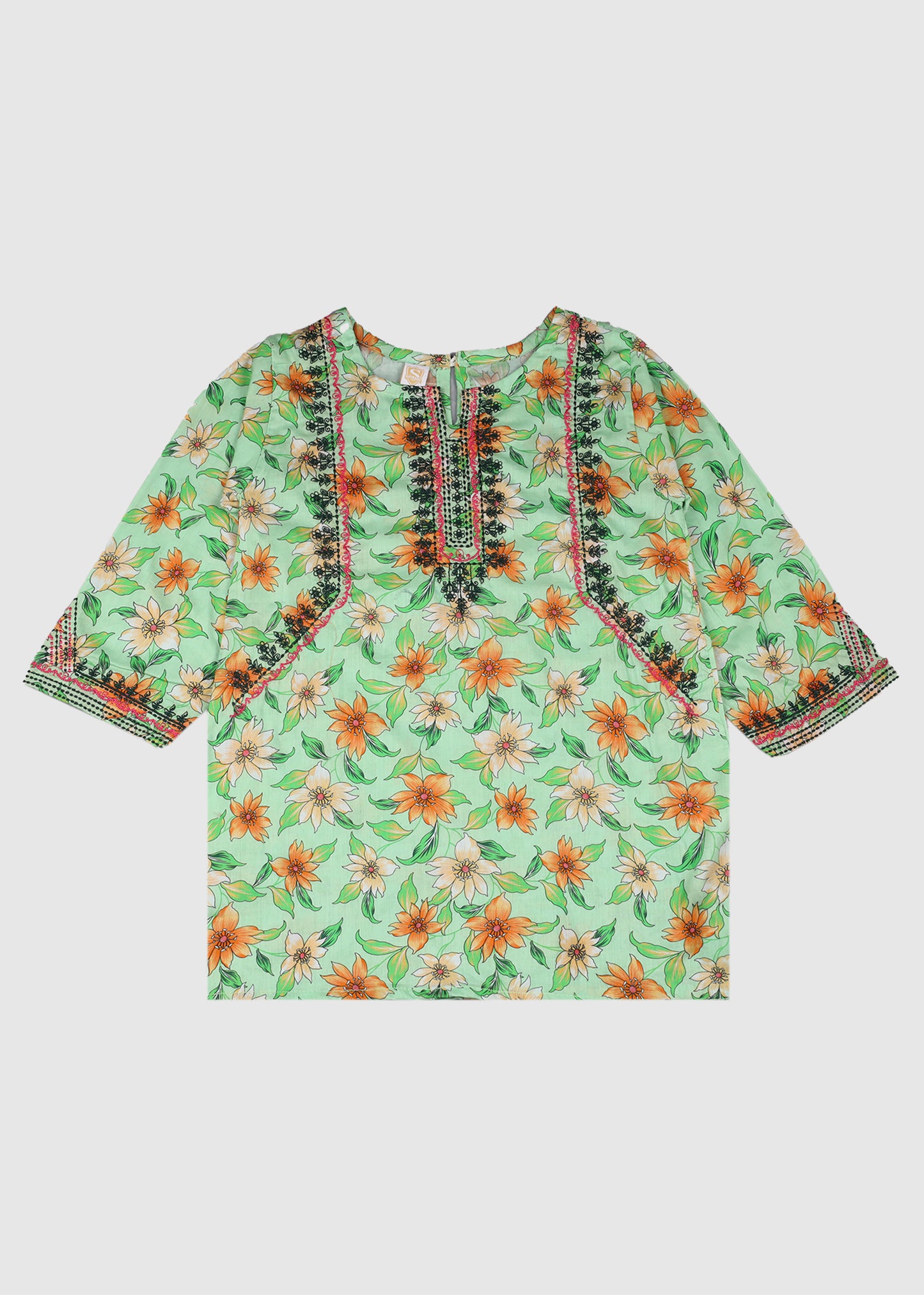 Floral Printed Kameez & Trouser