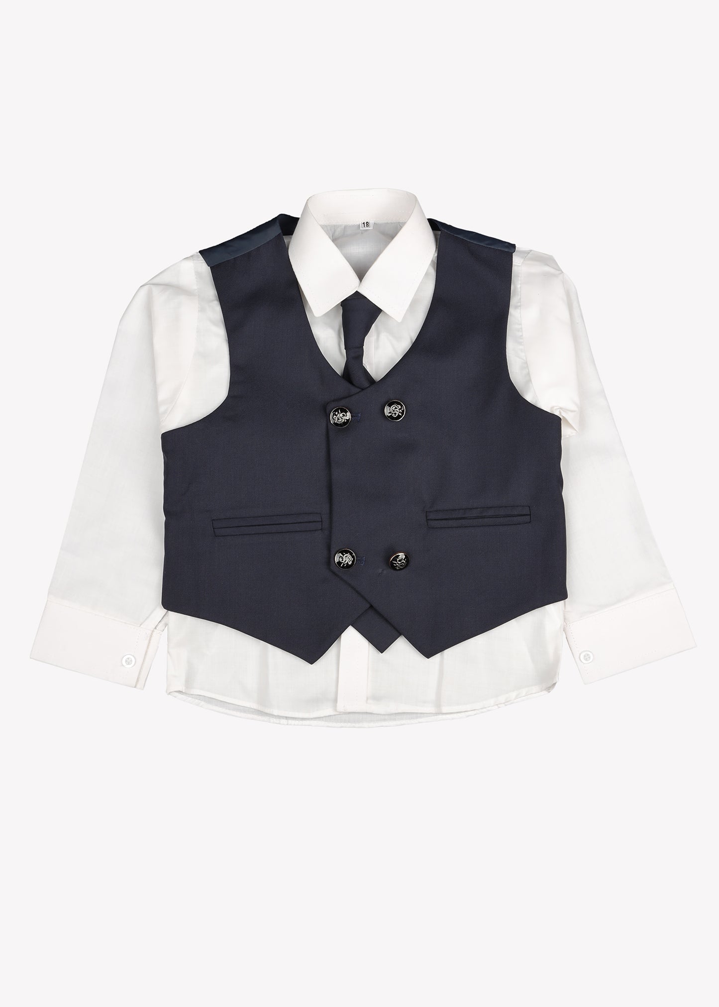 Boy's Coat Pant 5pcs- Navy Blue