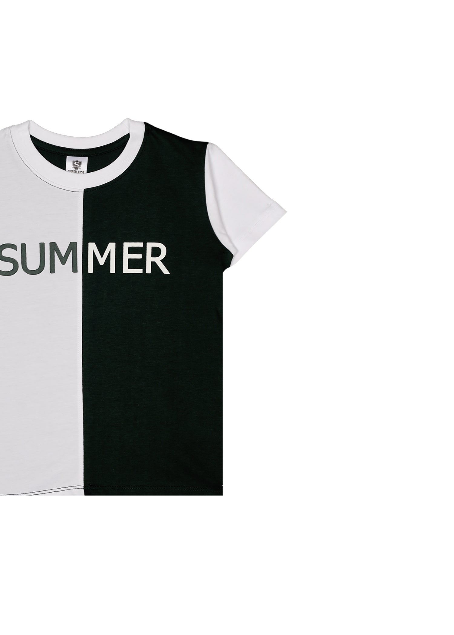 Summer Grapic White&Green T-Shirt