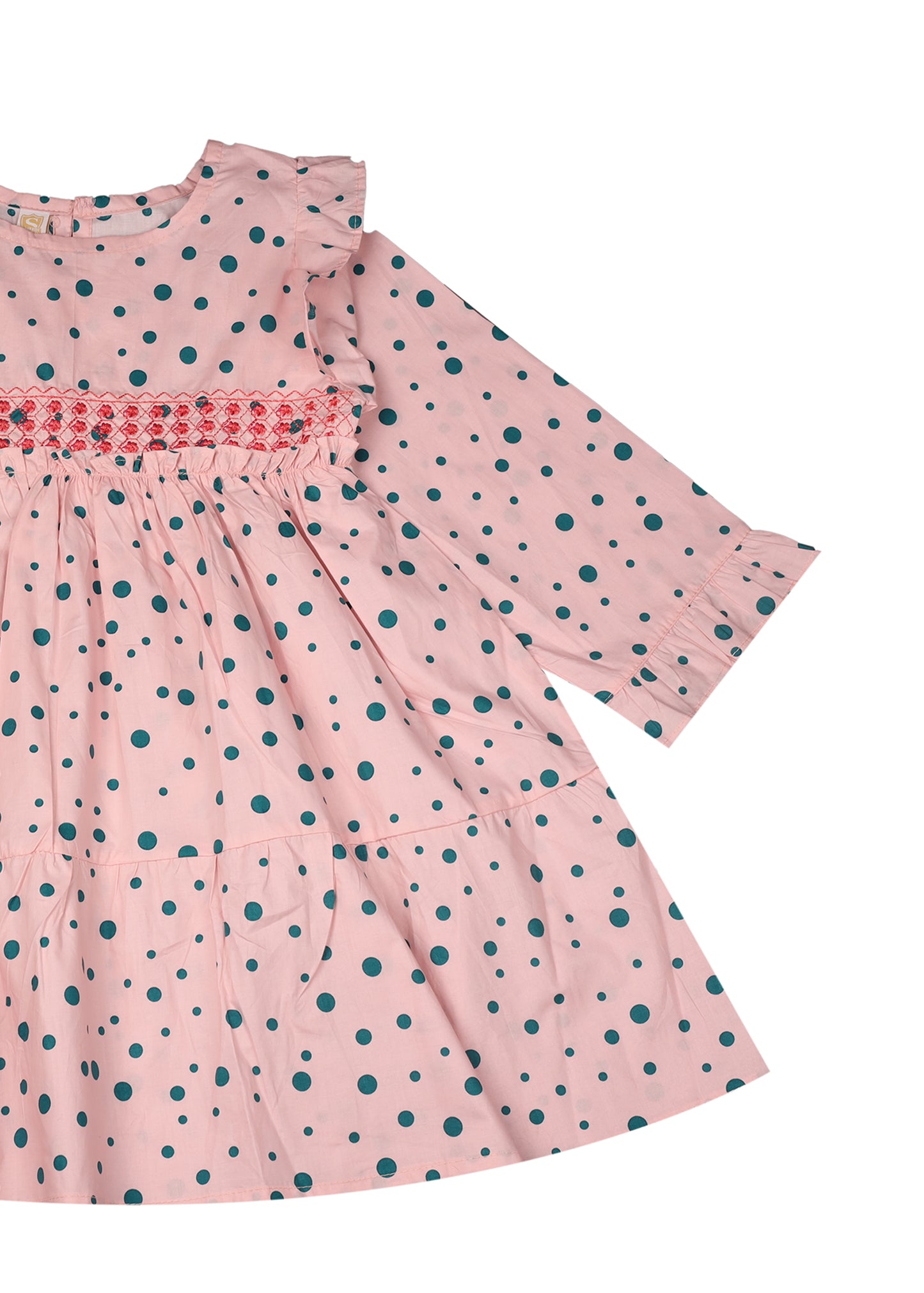 Printed Polka Dot Long Frock