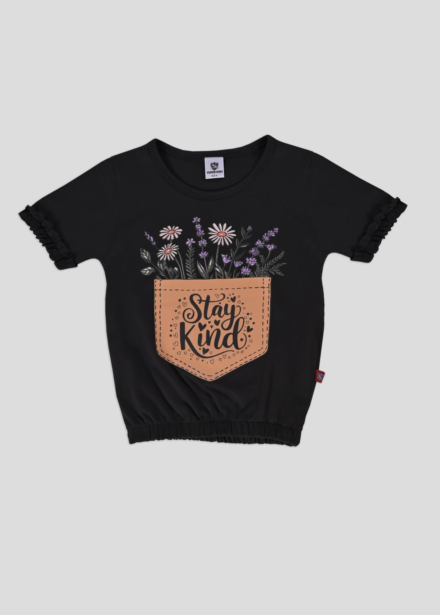 Floral Black T-Shirt