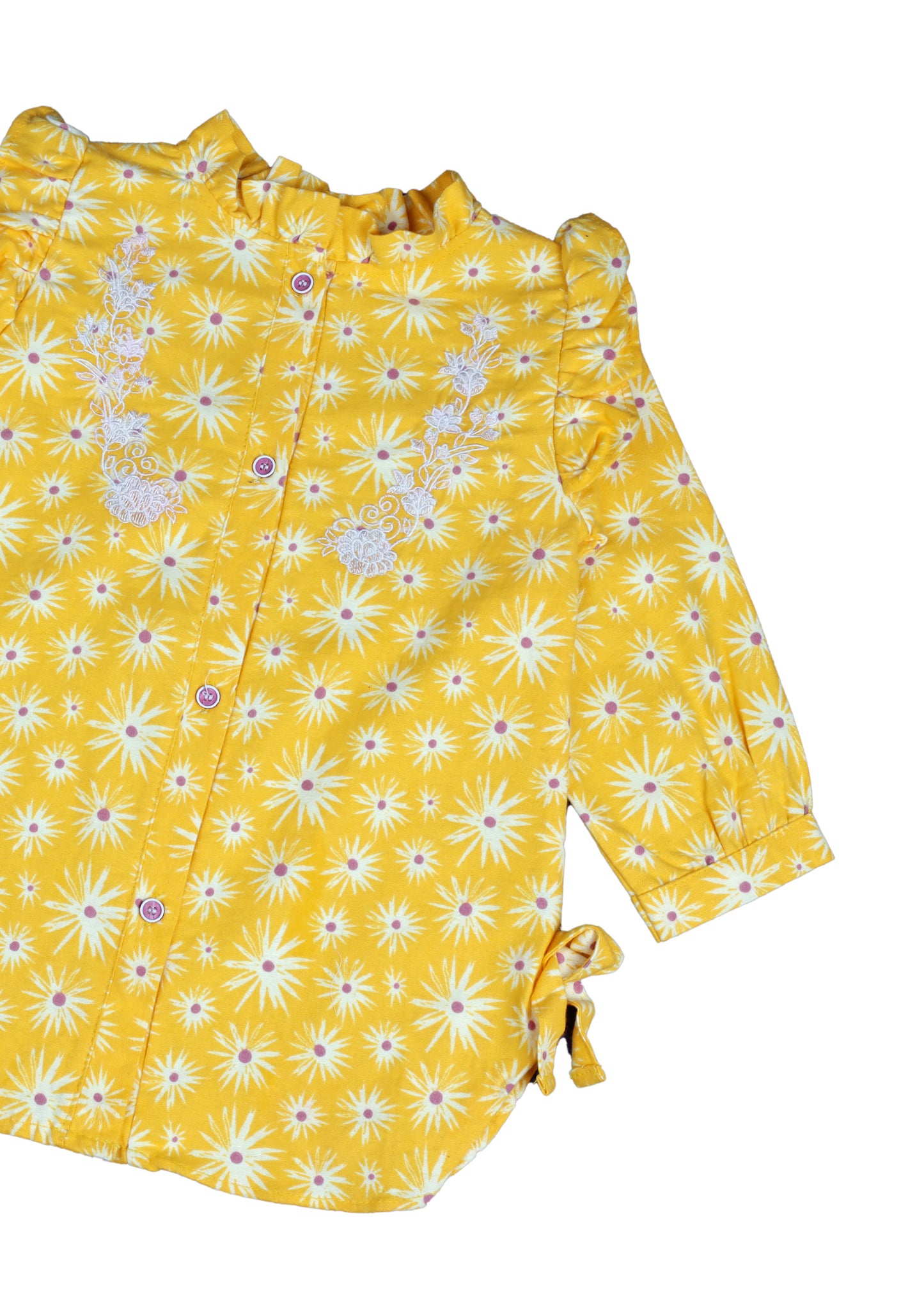 Yellow Embroiderd Top
