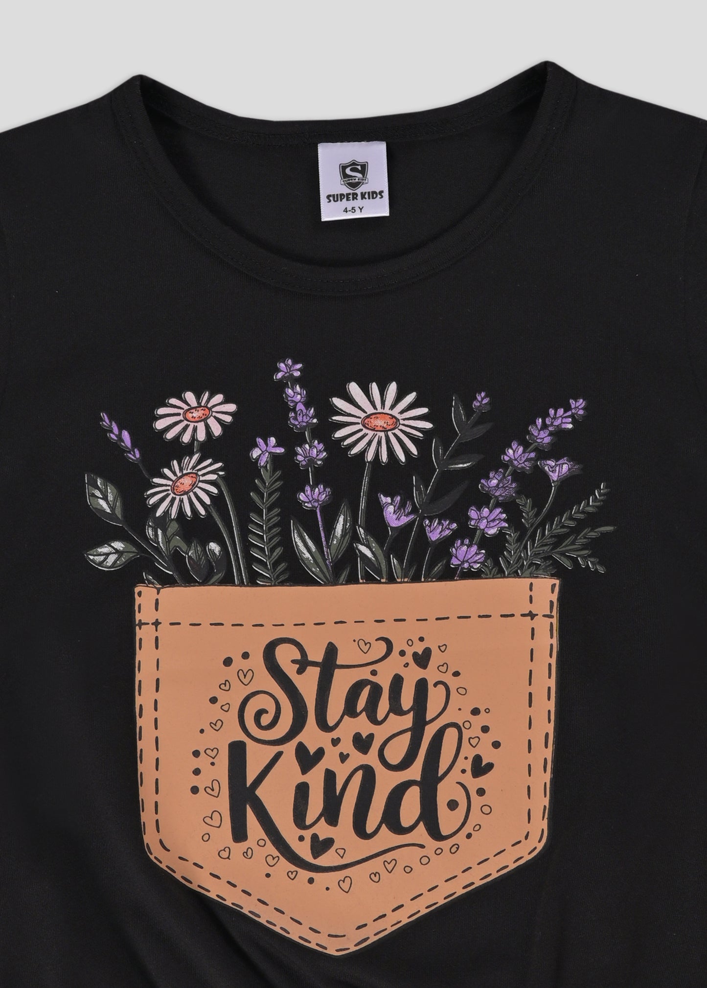 Floral Black T-Shirt