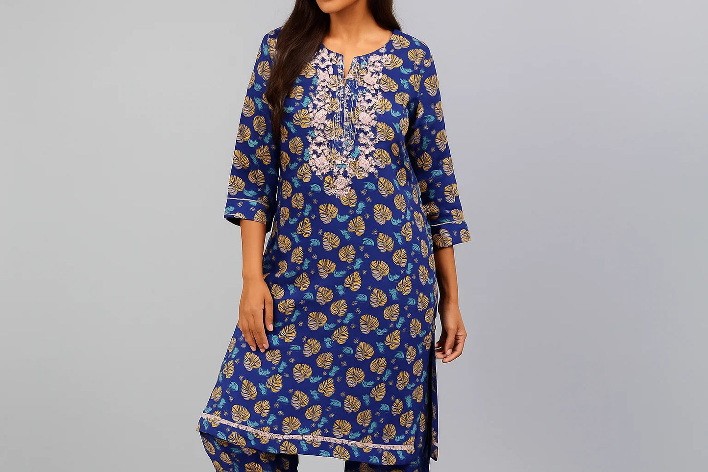Ladies 2PC Printed Lawn Dress