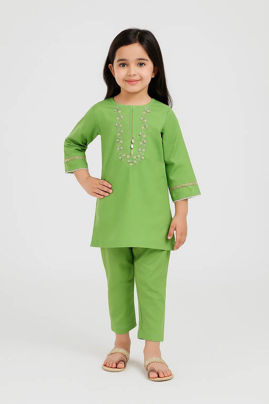 Embroidered Kurti With Trouser