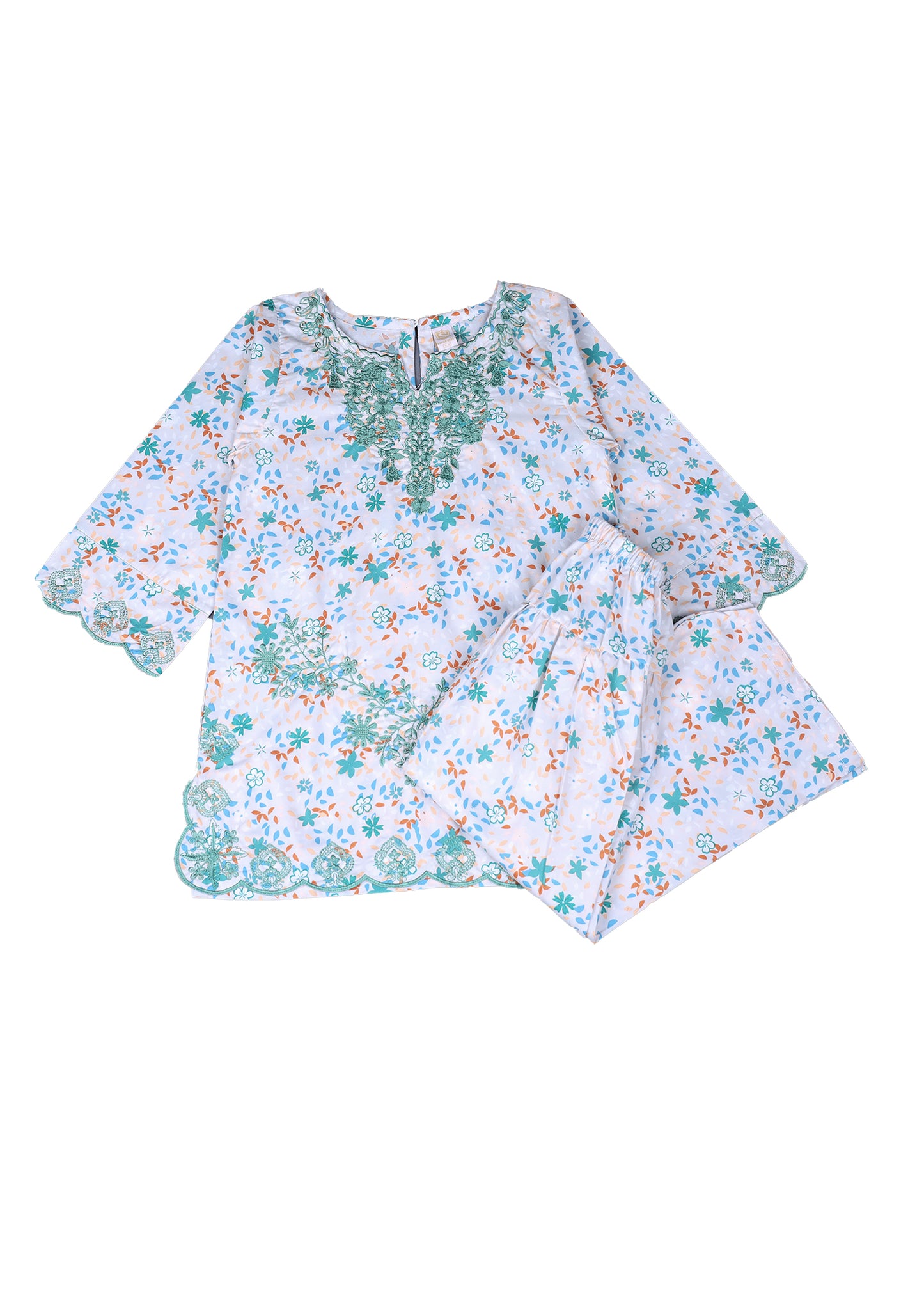 Embroidered Kameez With Shalwar