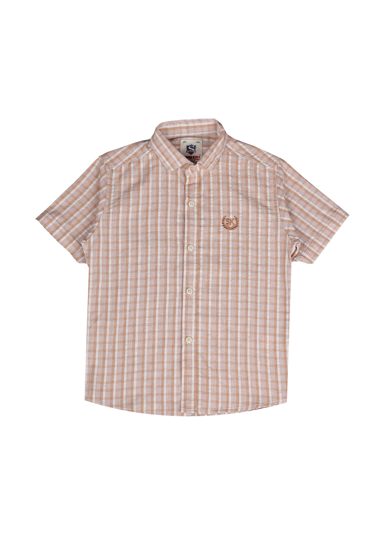 Skin Stripped Linning Short Sleeve Shirt