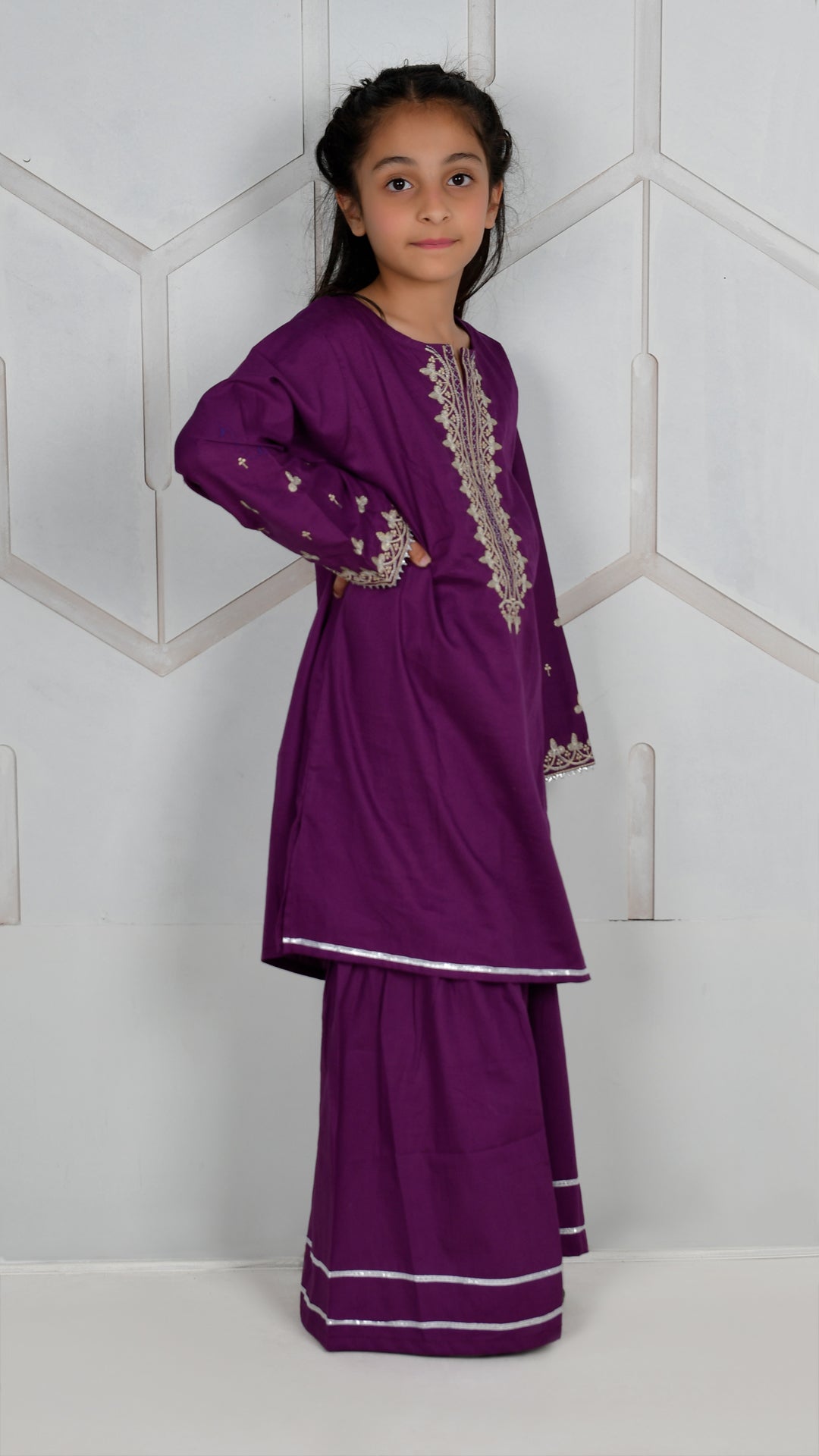 Embroidered Kameez & Sharara