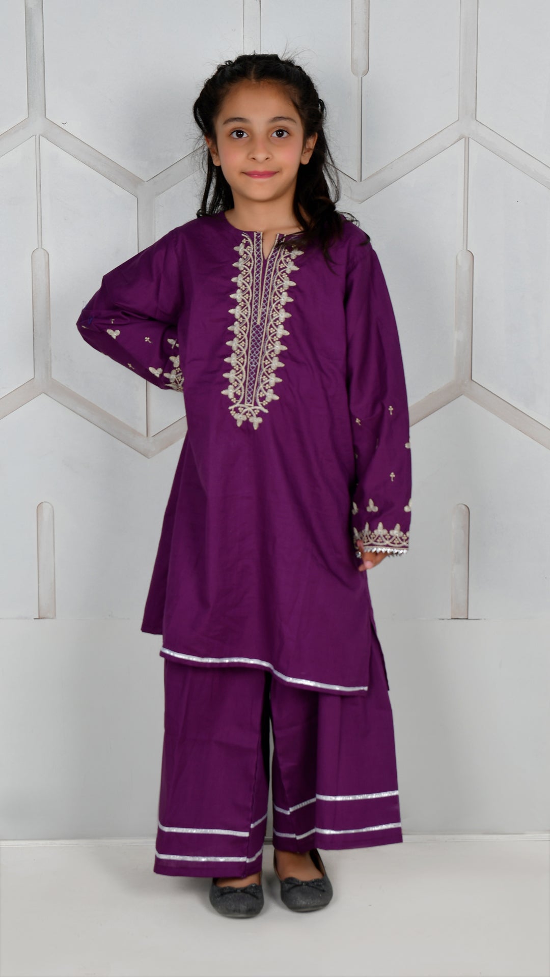 Embroidered Kameez & Sharara