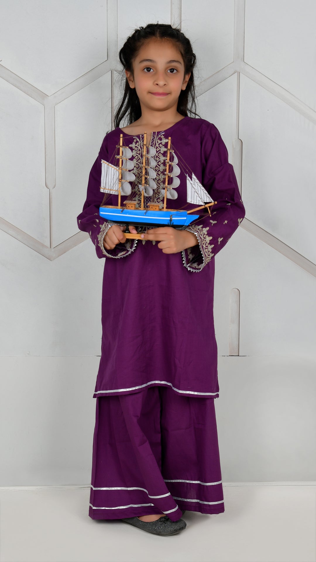 Embroidered Kameez & Sharara