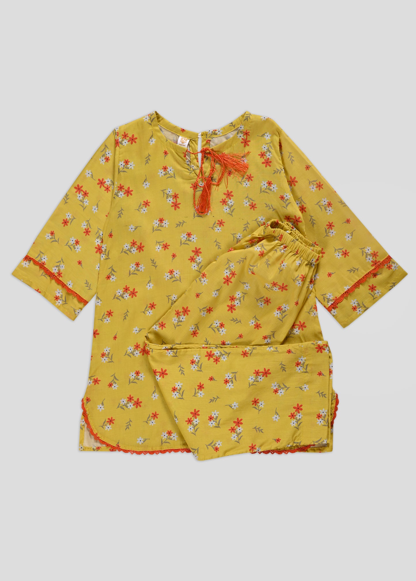 Embroidered Kurti With Trouser