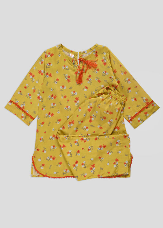 Embroidered Kurti With Trouser