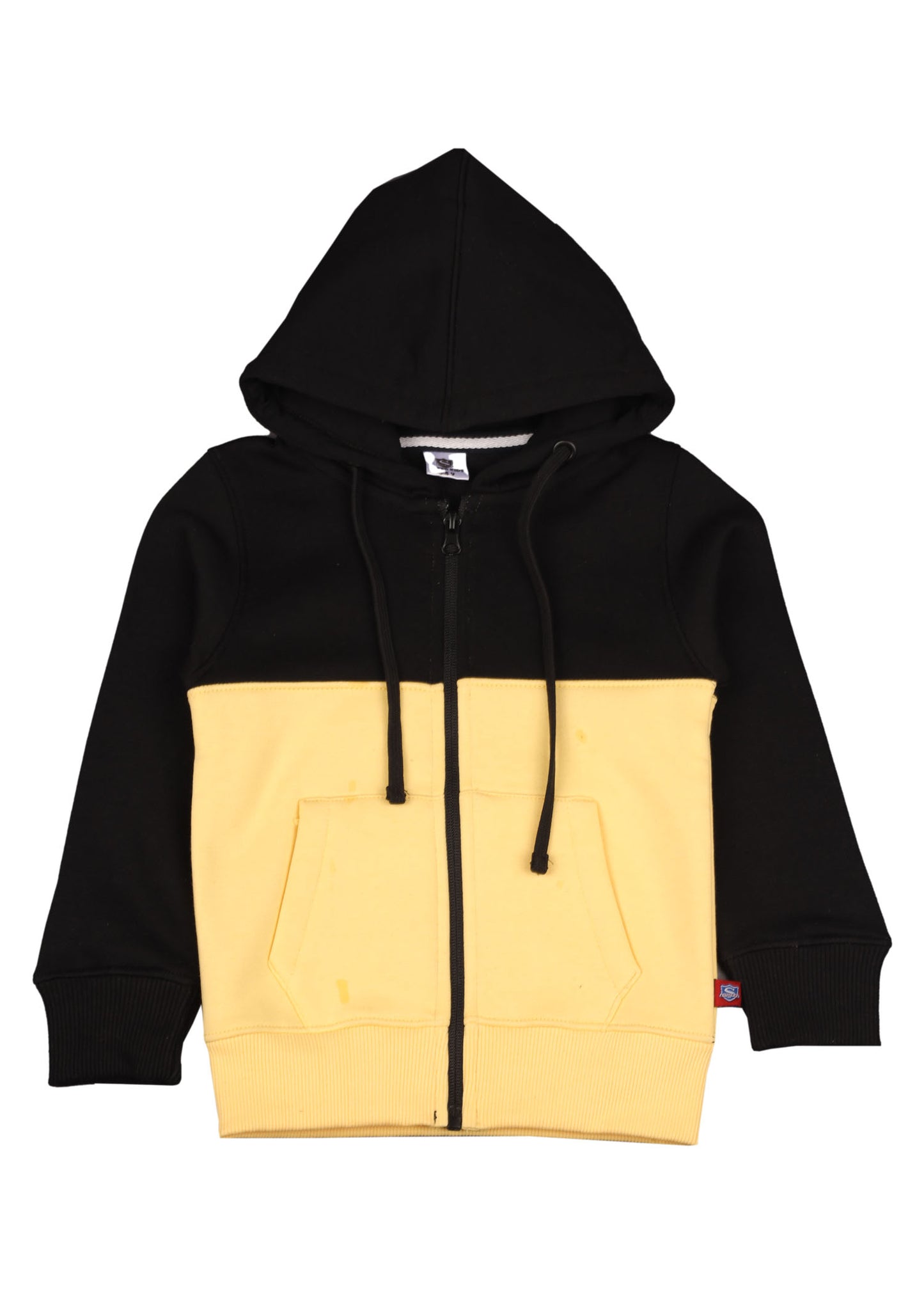 Black & Yellow Zipper Hoodie