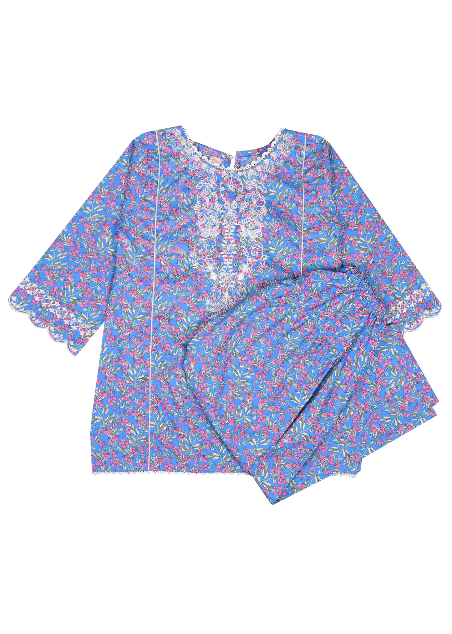 Embroidered Kameez With Shalwar