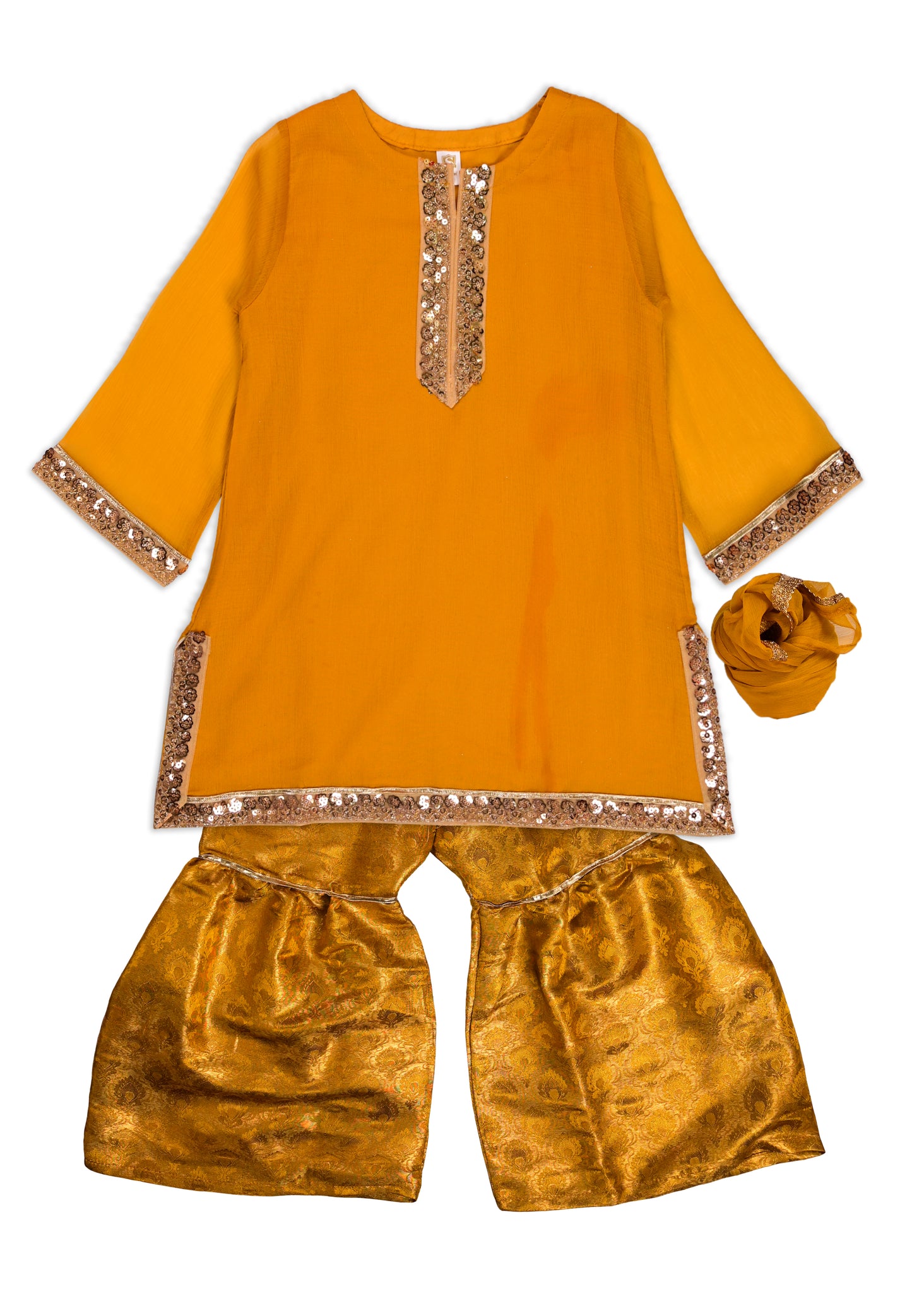 Embelliahed Kameez,Trouser & Dupatta