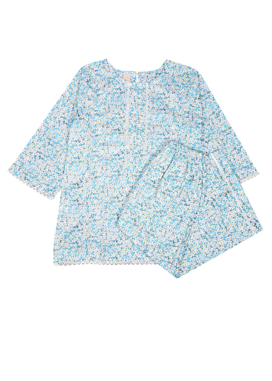 Floral Printed Kameez With Loose Buttom Trouser