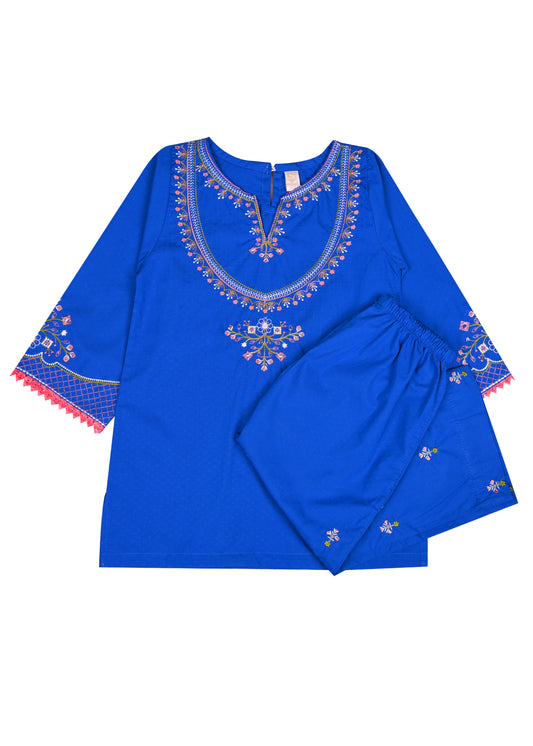 Embroidered Kameez With Embroidered  Trouser