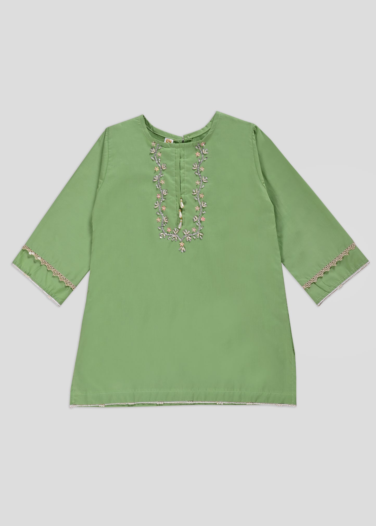 Embroidered Kurti With Trouser