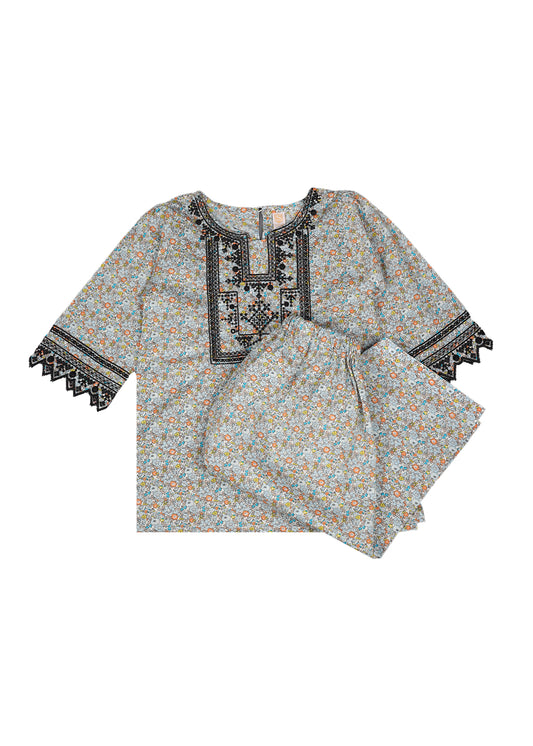 Hand Embroidered Kameez With Gharara