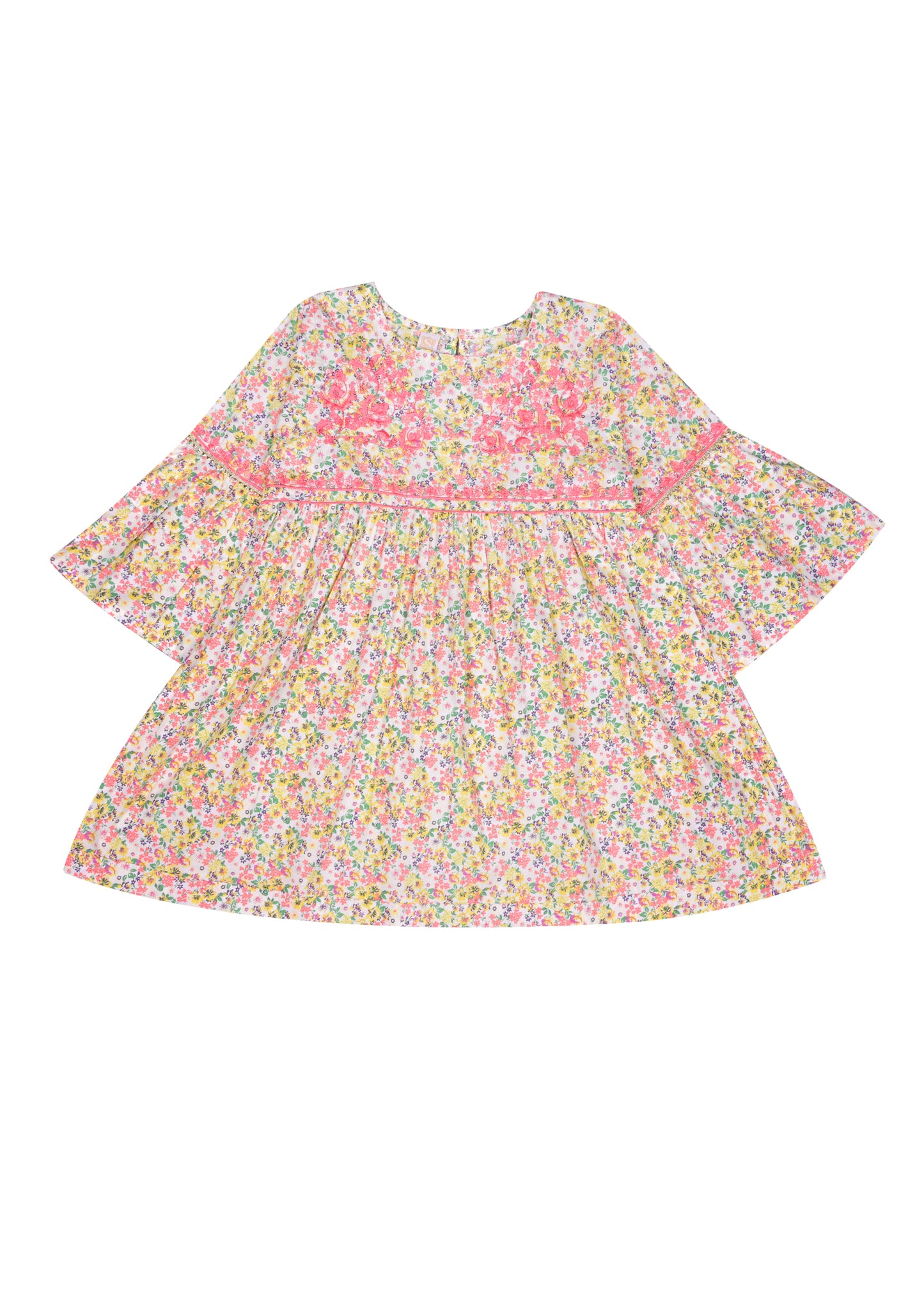 Floral Printed Frock With Gharara