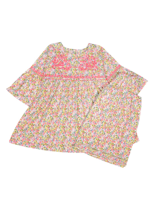 Floral Printed Frock With Gharara