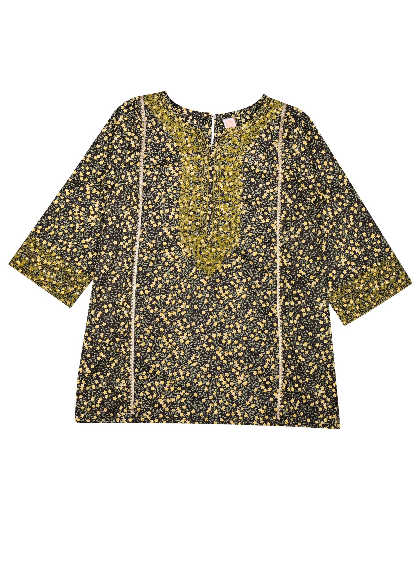 Embroidered Kameez With Loose Buttom Trouser