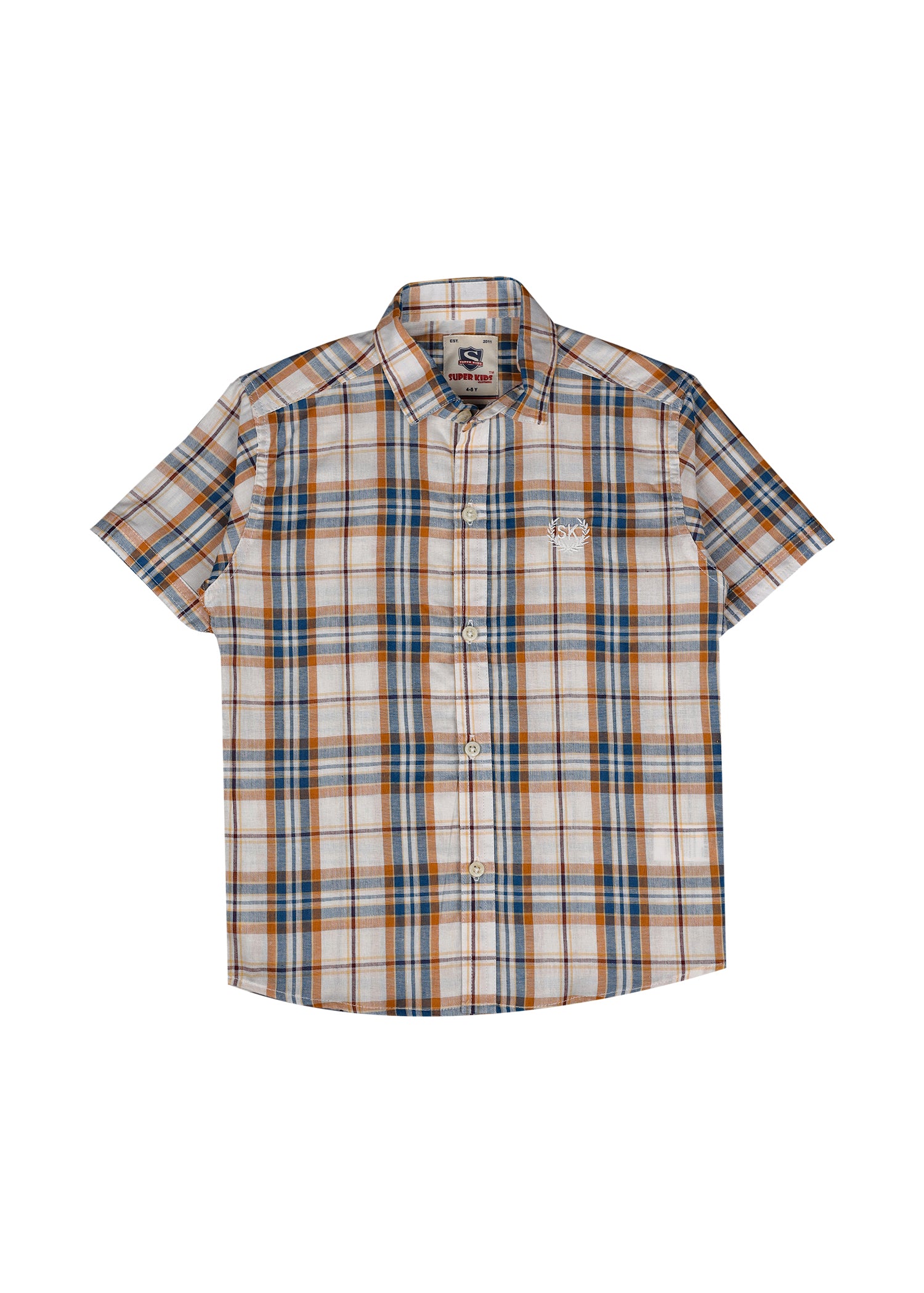 Multi Checked Short Sleeve Shirt