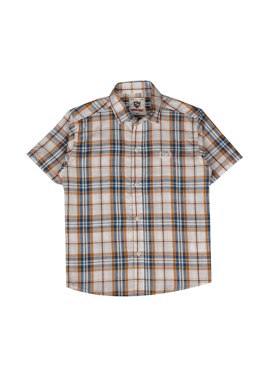 Multi Checked Short Sleeve Shirt