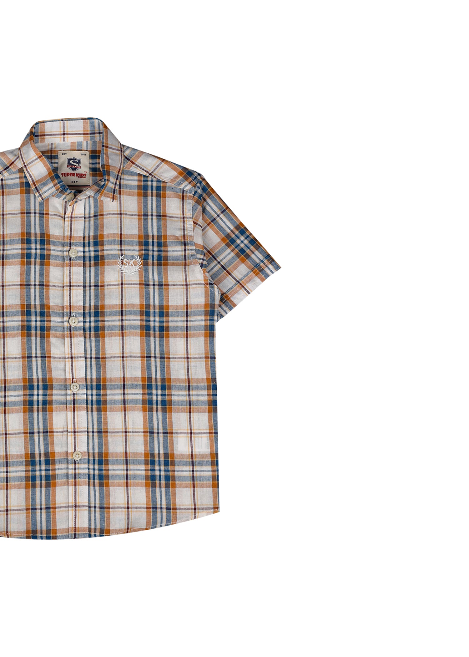 Multi Checked Short Sleeve Shirt