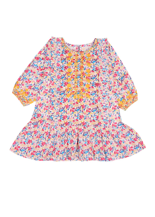 Floral Printed Long Frock