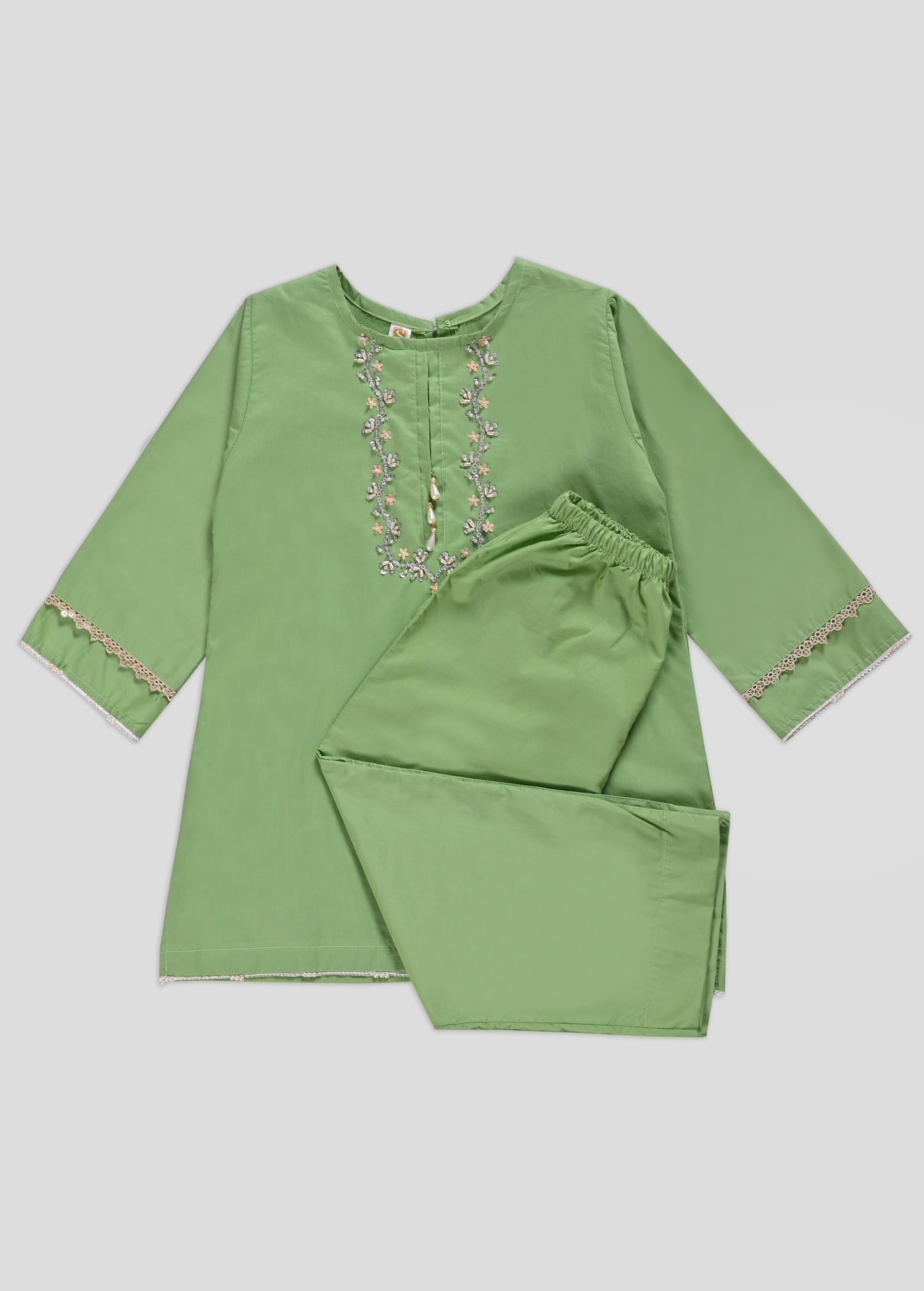 Embroidered Kurti With Trouser
