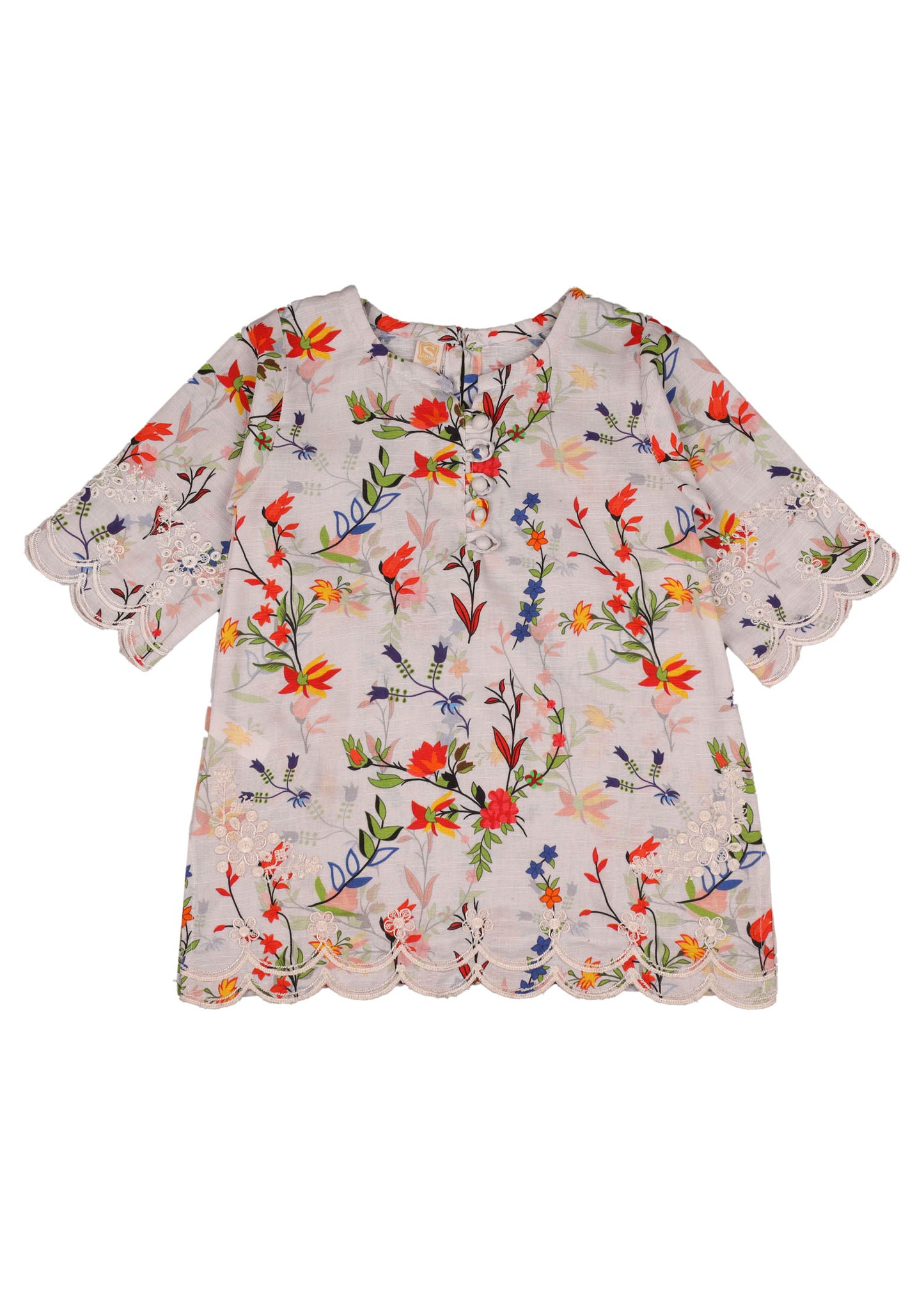 Printed Kameez With Loose buttom Trouser