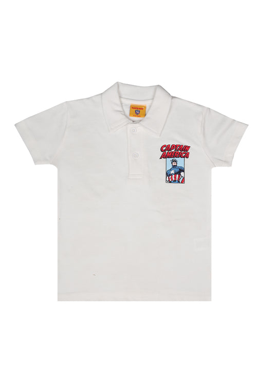Captain America Grapic Polo Shirt