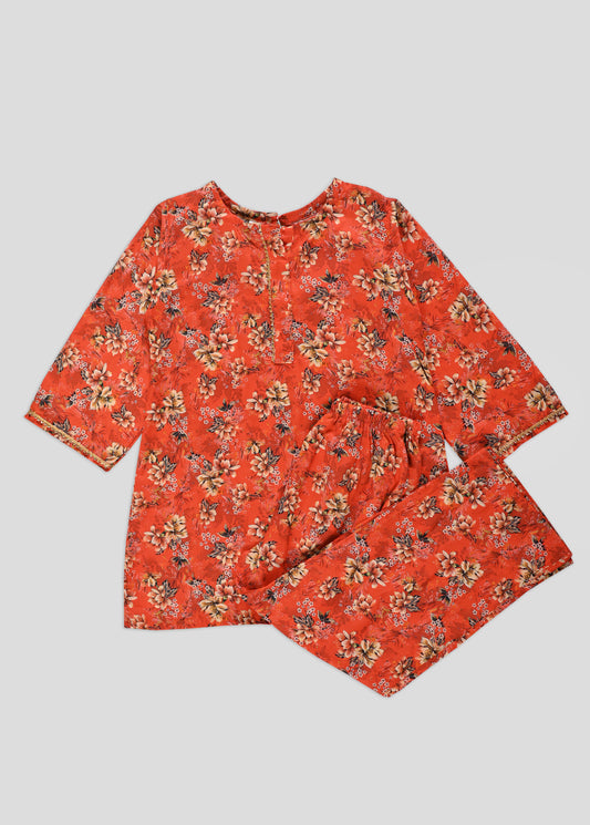 Embroidered Kurti With Trouser