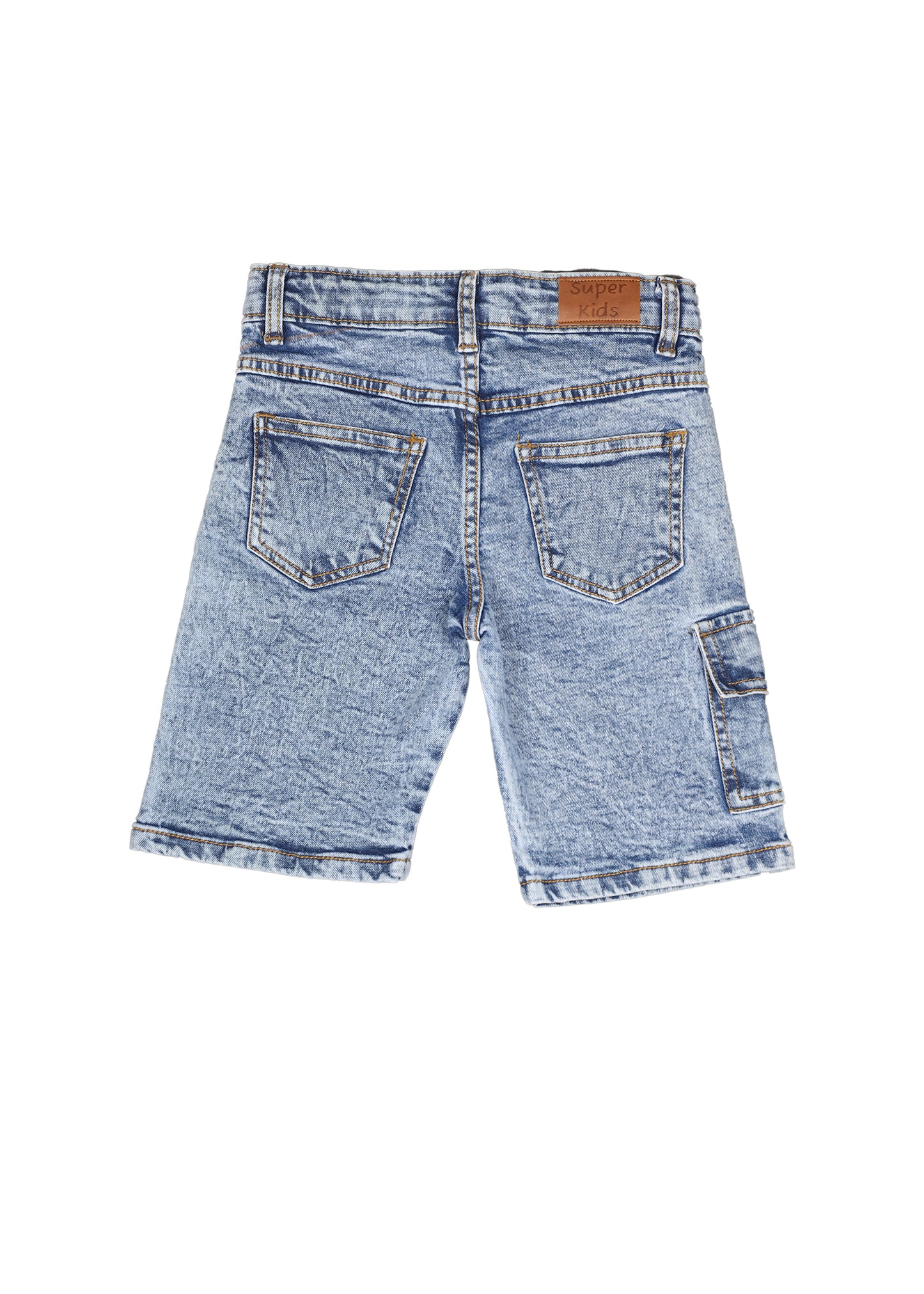 Faded Five Pocket Denim Short
