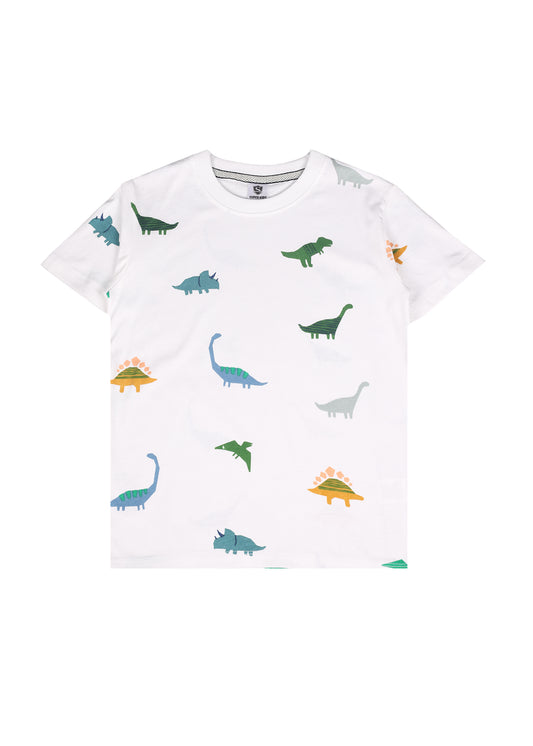 Animal Grapic White T-Shirt