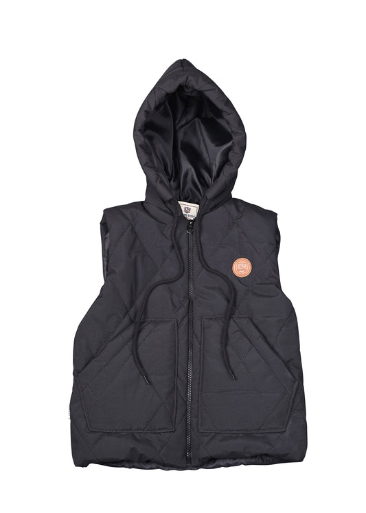 Cross Pocketed Sleeveless Jacket