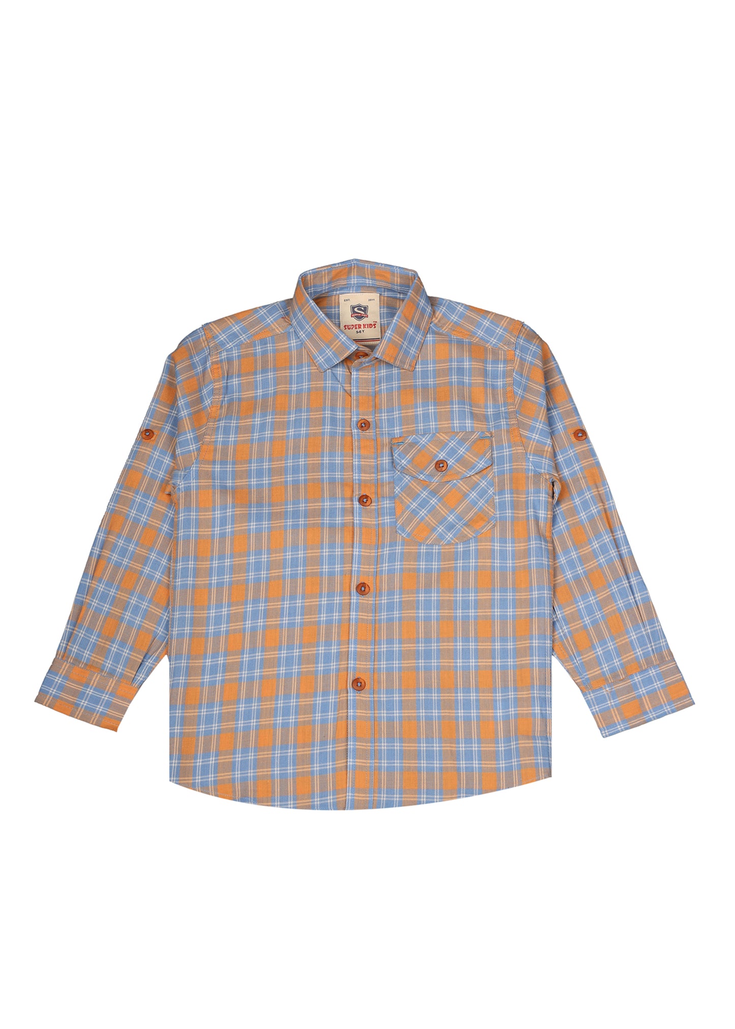 Checked Buttom Down Casual Shirt