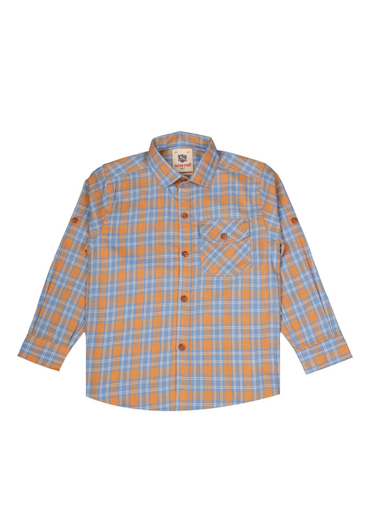 Checked Buttom Down Casual Shirt