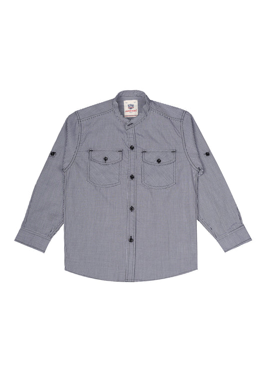 Checked Double Pocket Casual Shirt