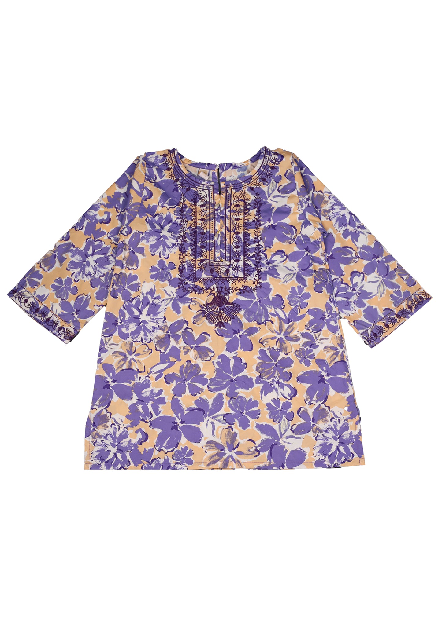 Embroidered Digital Printed Kameez & Farshi Shalwar