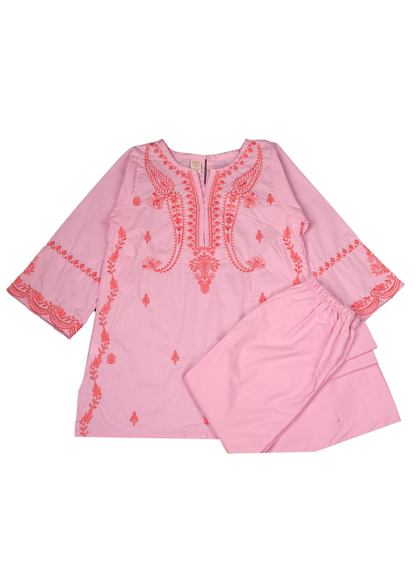 Embroidered Kameez & Loose Buttom Trouser