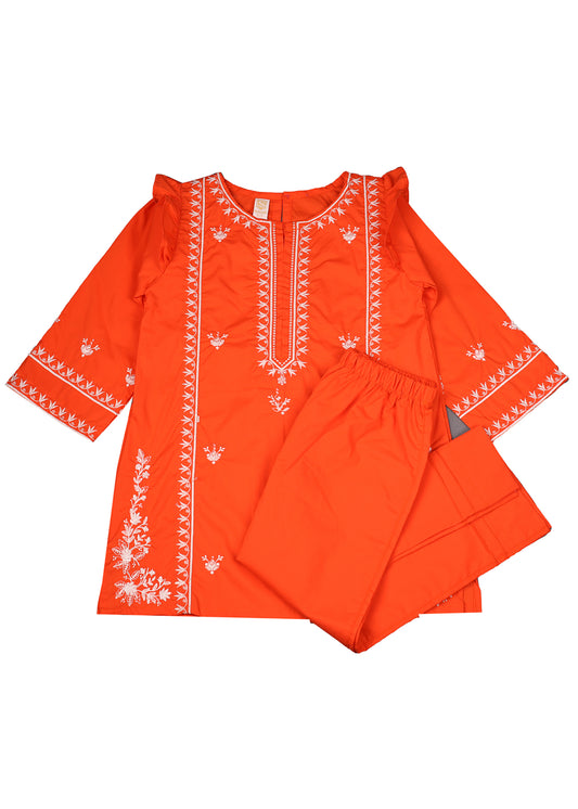 Embroidered Kameez & Loose Buttom Trouser