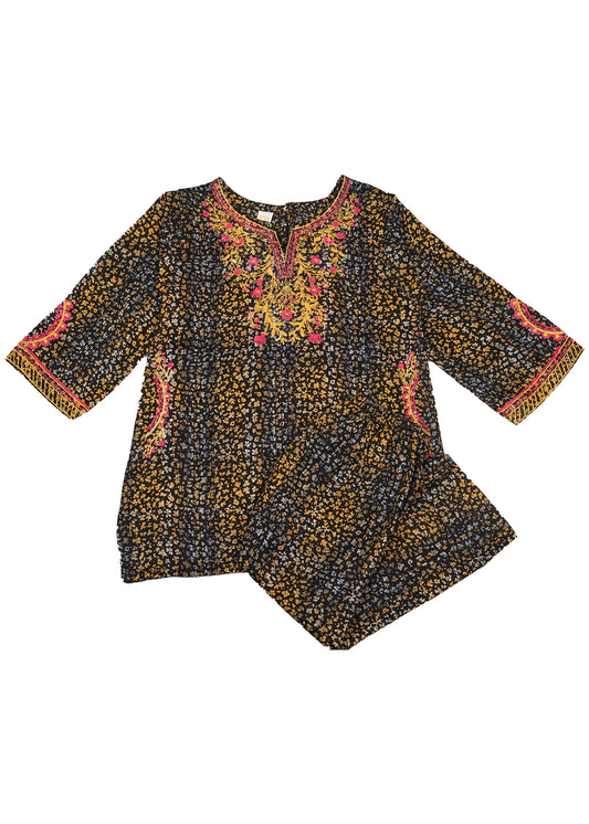 Embroidered Kurti With Trouser