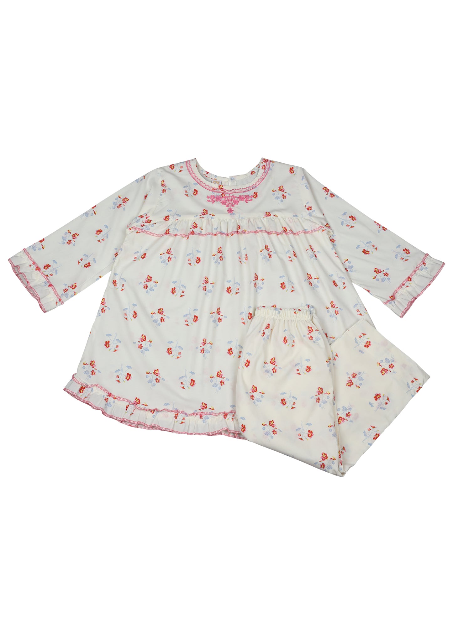 Embroidered Frock With Trouser