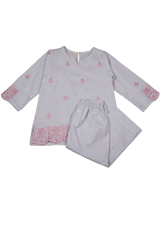 Embroidered Kameez With Trouser