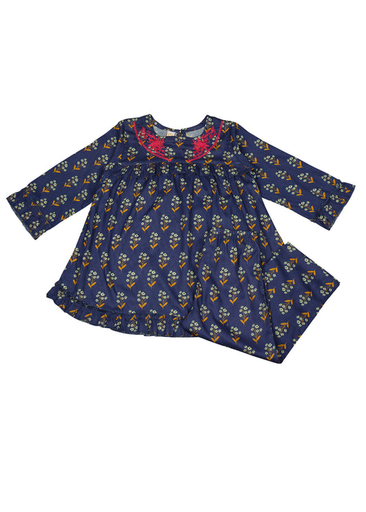 Printed Frock  With Trouser